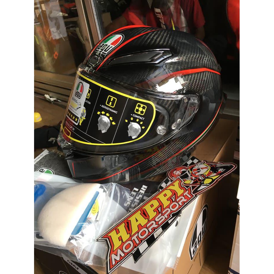 HELM FULL FACE AGV PISTA GPR PREMIO ITALY CARBON GLOSSY M ML L EUROFIT