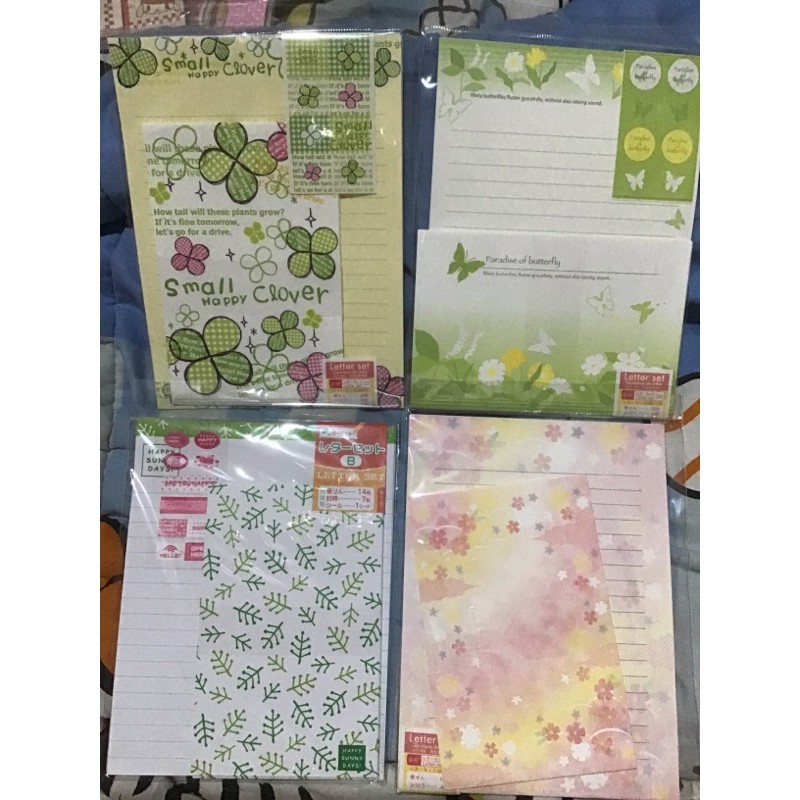 

FLOWER BUTTERFLY LETTER SET JAPAN KERTAS SURAT JEPANG IMPORTED MEMO STICKY NOTE NOTEPAD STATIONERY