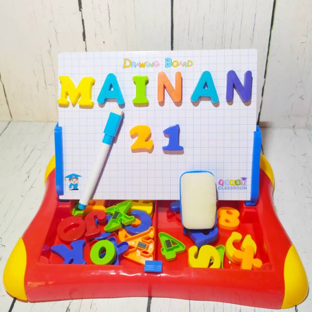 Magnetic Board Papan Tulis Huruf Magnet Belajar Anak Murah