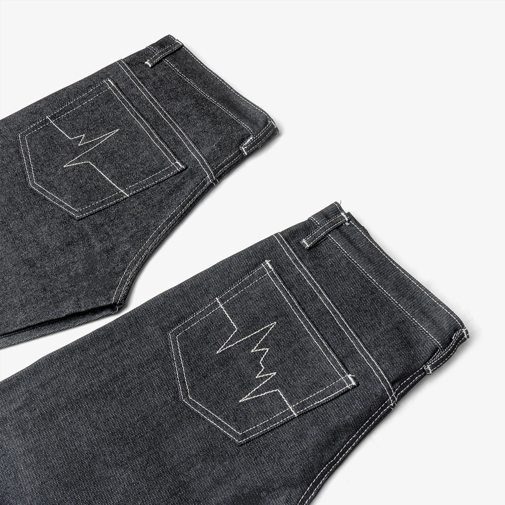 Celana Selvedge Pria selvedge denim besar celana besar celana jumbo 33-38 denim selvedge evolusion celana jeans selvedge pria celana selvedge black indigo