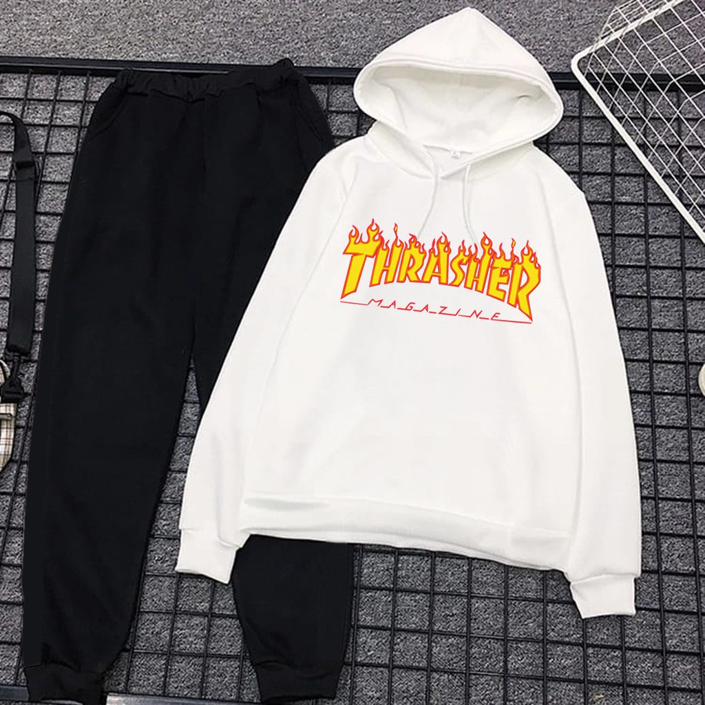 Bess - Setelan Set Jogger Wanita / Setelan Set Hoodie THRASHER