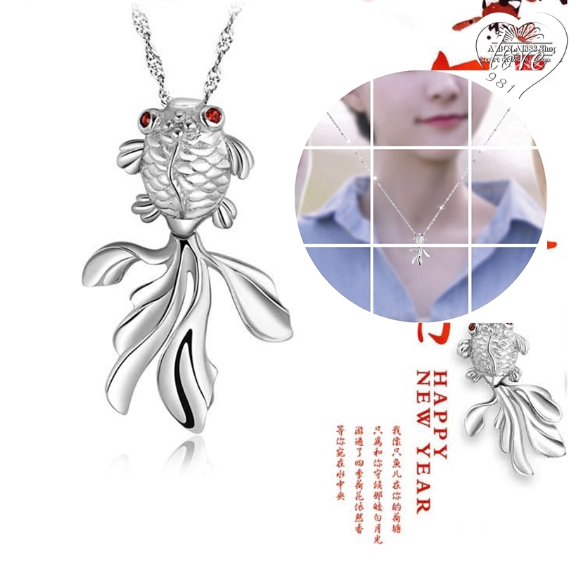 Jepang dan Korea perhiasan fashion ikan mas kecil kalung liontin rantai klavikula perempuan perhiasan Korea grosir perempuan set rantai tentang versi Korea kalung liar mode rantai klavikula     Small goldfish necklace pendant female clavicle chain