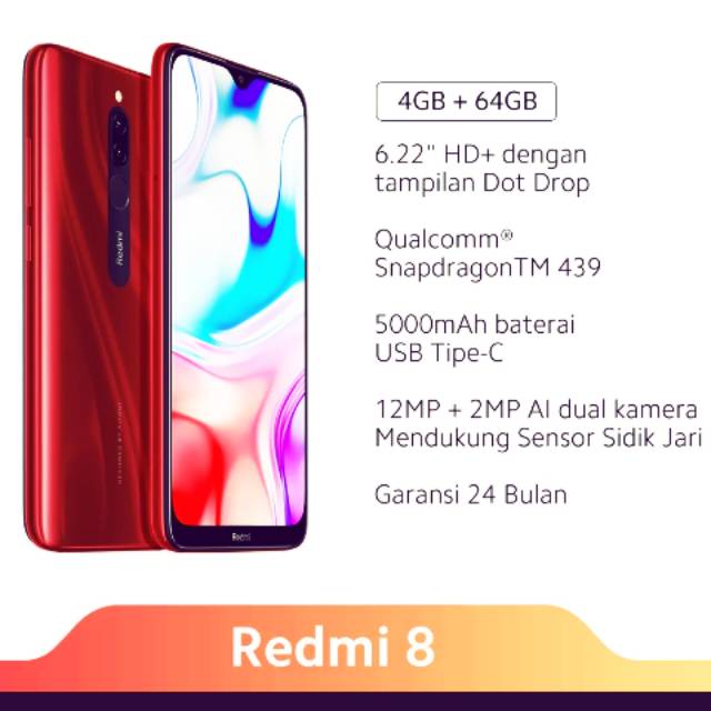 Xiaomi Redmi 8 RAM 4/64 GB Garansi Resmi