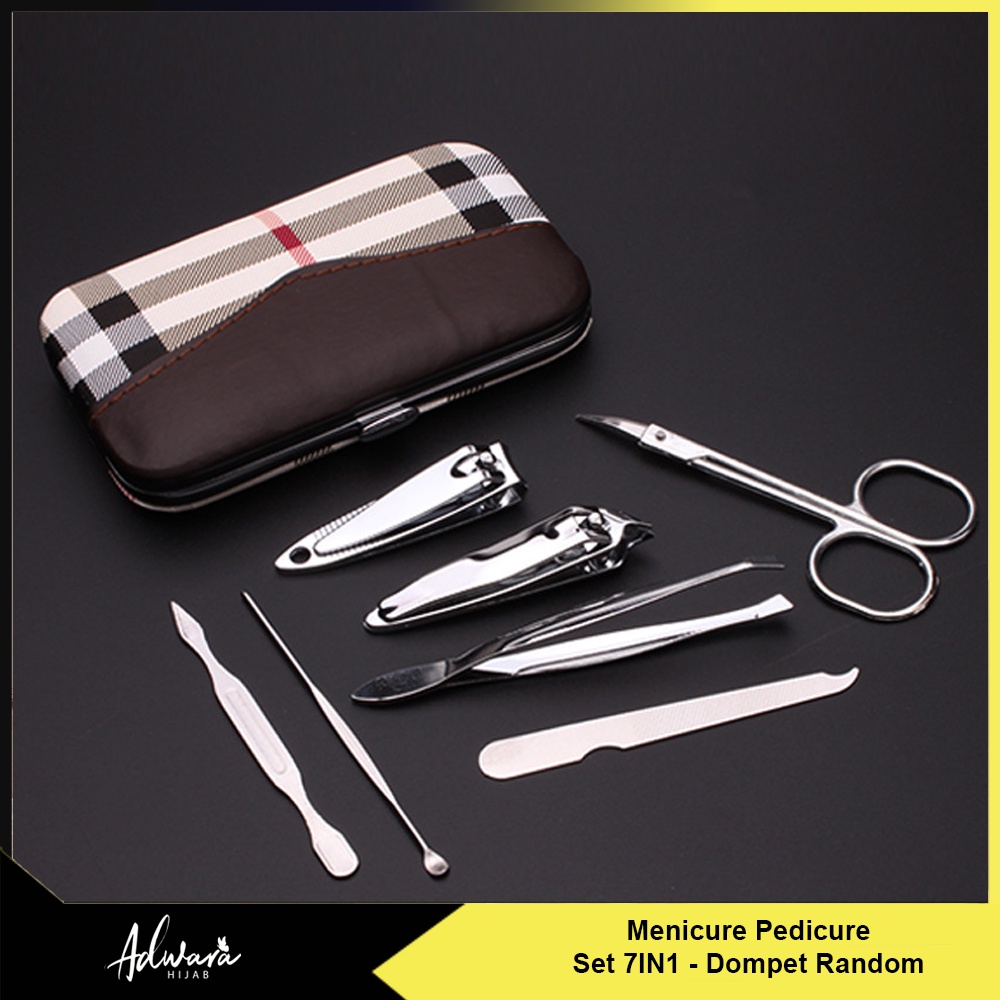 Manicure Pedicure Set 7IN1 / Paket Pembersih Kuku Kemasan Dompet