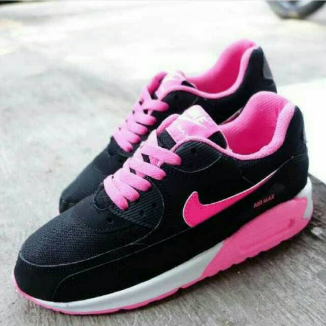 Sepatu Nike Airmax 9.0 Hitam Pink Cewek + Box