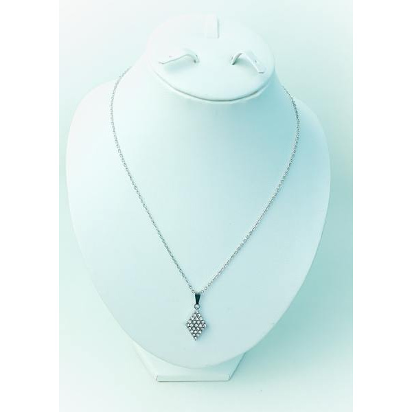 RNL kalung baja / monel original dengan liontin rhodium