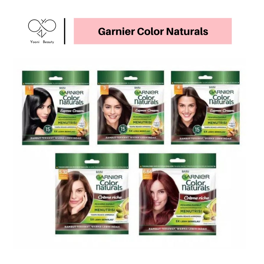 Garnier Hair Colour Naturals Sachet 20ml Original / Semir Rambut Garnier Colour Naturals / Pewarna R