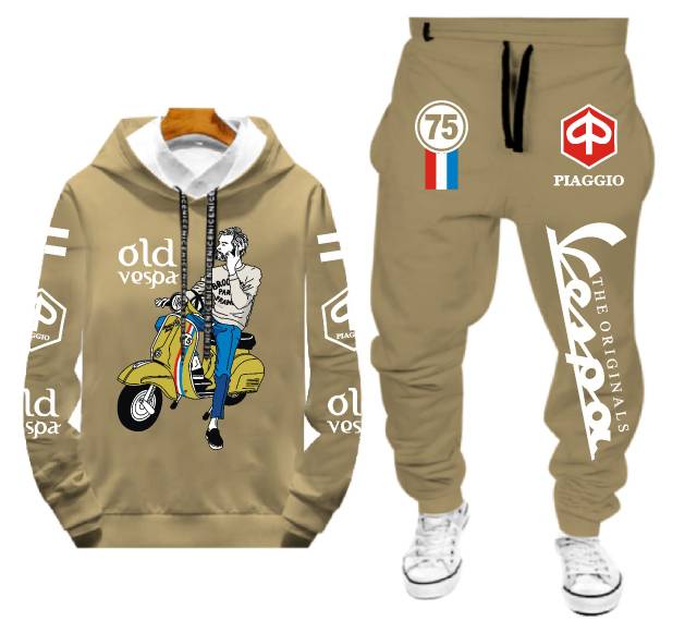 Stelan pria 1 set sweater dan celana old vespa