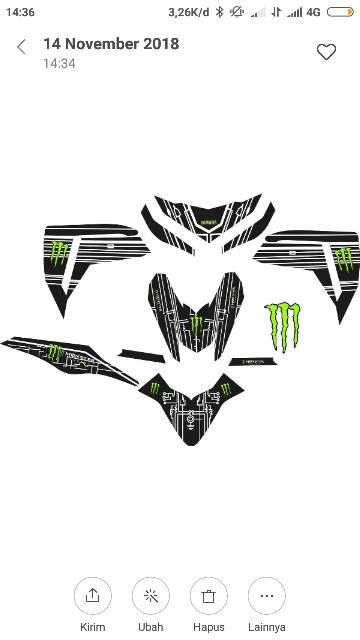 DECAL STIKER MIO M3 COSTUM bisa juga untuk semua motor seri 002