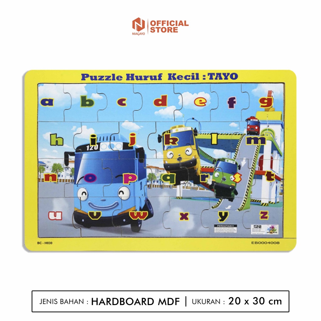 Puzzle Edukasi Anak / Puzzle Anak : Huruf Kecil / Huruf Besar / Huruf Kecil Tayo / Huruf Kecil Dinos