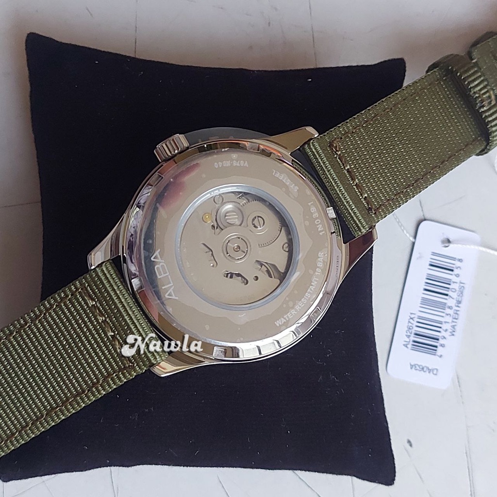 Alba Automatic AL4267X1 Green Army - Jam Tangan Pria AL4267