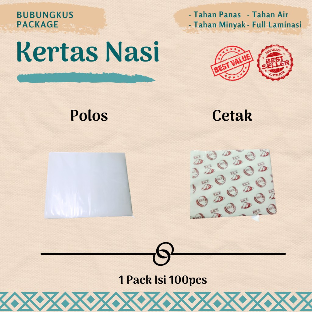 

Kertas Nasi 100 lembar / kertas Bungkus Nasi 1 rim