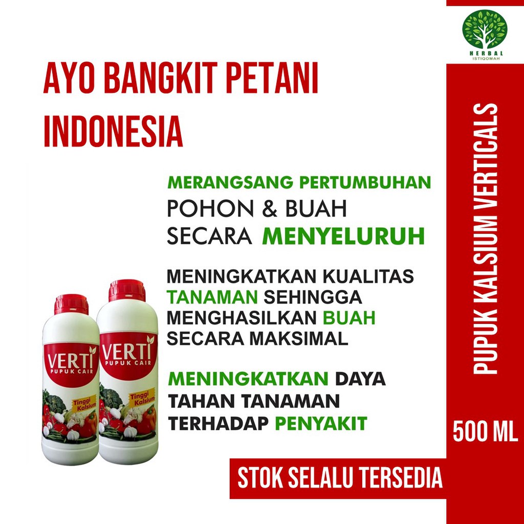 PUPUK KALSIUM SEMPROT PELEBAT CABE Verti-Cals 500 ML - Pupuk Mujarab Alami Mengatasi Rontok Cabe Kuning Busuk Melebatkan Cabe Maksimal, Obat Cabe Kuat dan Merangsang Bunga dan Buah Cabe Terbaik - Pupuk Cabe Terlaris 500 ML-4