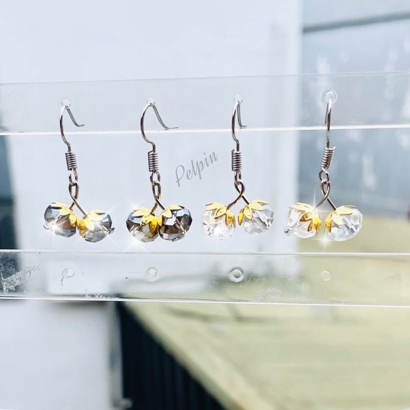 anting pearl permata fruit blink gantung anting anting stainless gantung