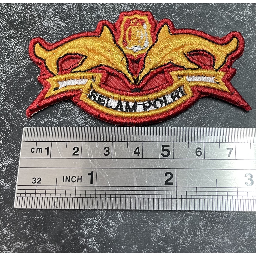 Badge Timbul Selam Polr* - Bet Police - Bordir Brivet Scuba Polr*