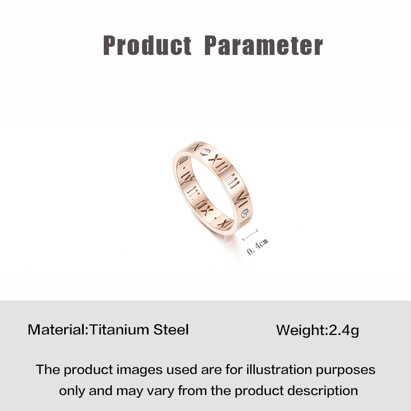 Cincin Pasangan Bahan Titanium Steel Warna Rose Gold Untuk Unisex