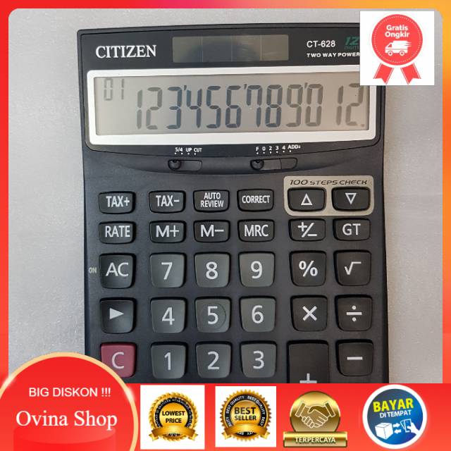 

TERLARIS Kalkulator Citizen 628 . Kalkulator 12 Digit . Kalkulator Besar . Kalkulator Berkwalitas