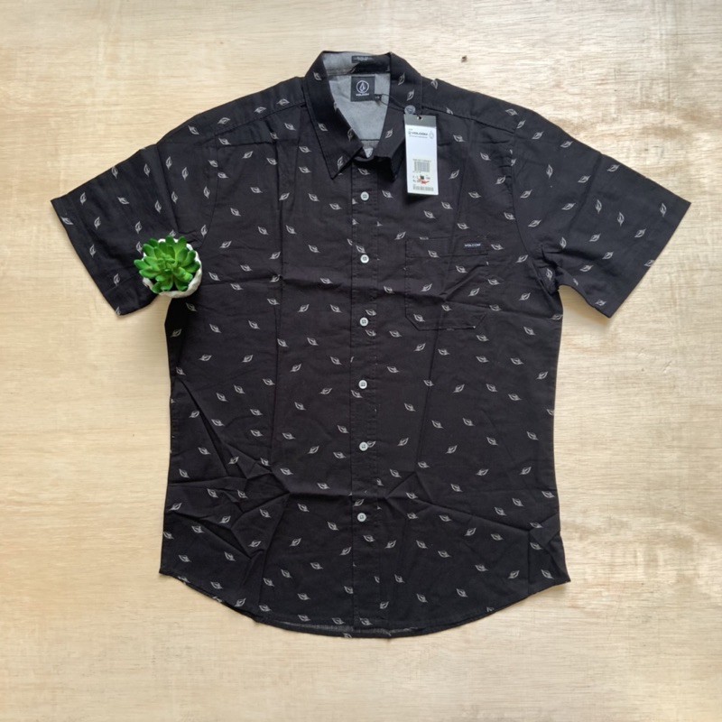 VOLCOM kemeja leaf black Original 100% sale