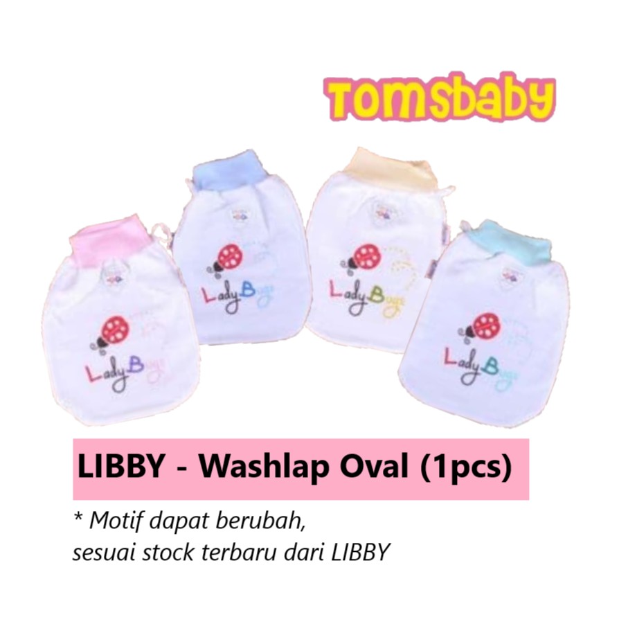 LIBBY 1pcs Washlap Bayi Cotton OVAL / BULAT