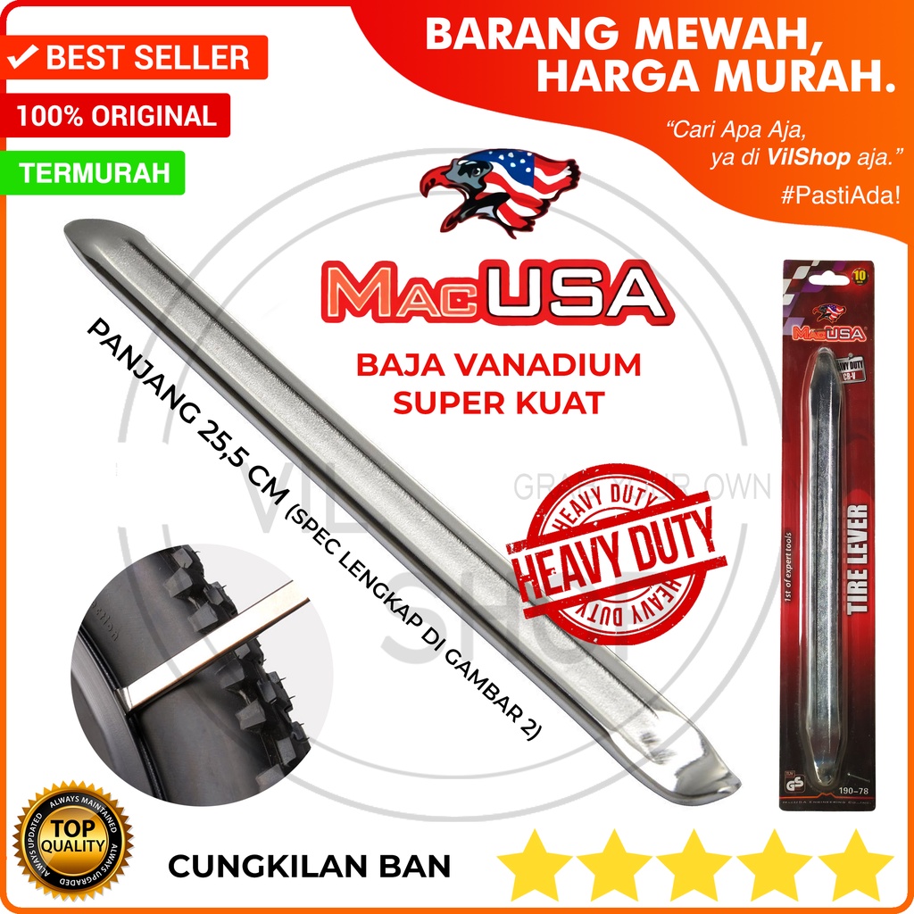 CONGKELAN BAN 10" 25 CM MACUSA BAJA CRV SUPER KUAT / TIRE LEVER ALAT CONGKEL BAN CUNGKILAN VELG RODA