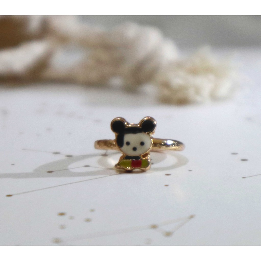 Kenten Acc - Cincin Permata Perhiasan Anak Warna Emas Xuping Motif Mickey Mouse / Cincin Anak A-29