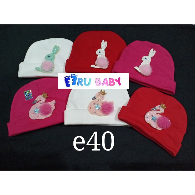 Eeru baby Topi Bulat Baby - kupluk Warna 0-3bulan