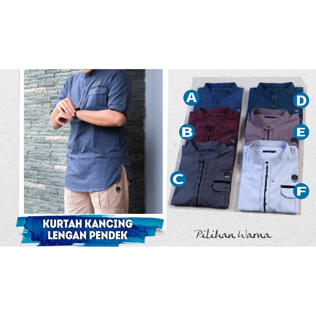 BAJU KOKO KURTAH ILNAF Lengan Pendek