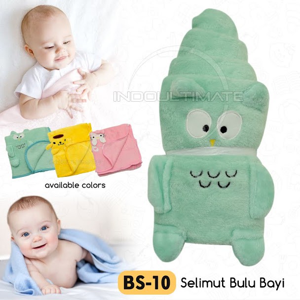 Selimut Bayi Karkter Tebal Lembut Halus JUMBO (110cmx80cm) Baby Blanket Selimut Tidur Bayi BS-10