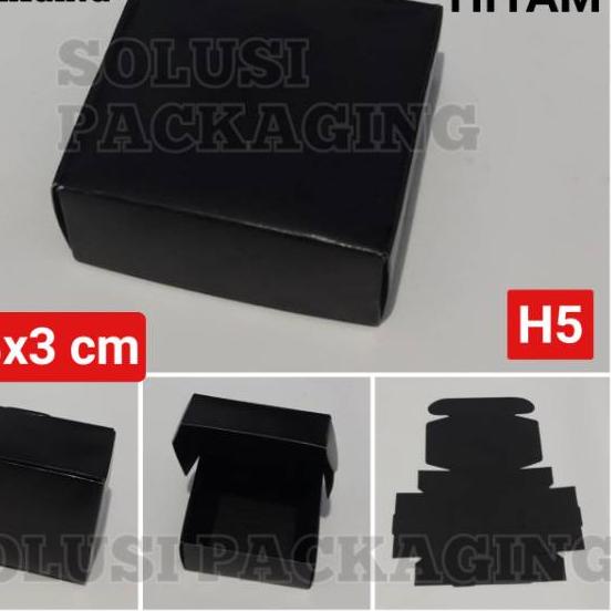 

36 PCS KOTAK AKSESORIS HITAM 8x8x3/BOX/TEMPAT SOUVENIR/PILLOW BOX/BUNGKUS/KARDUS