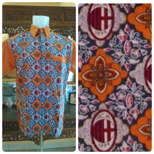 KEMEJA BATIK KLUB AC MILAN