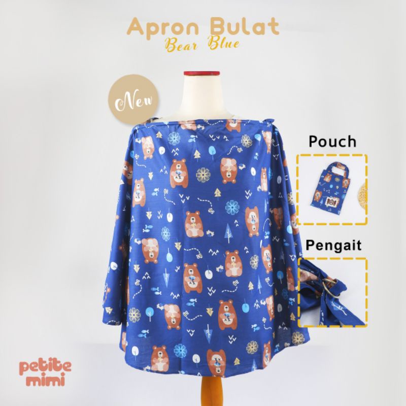 PETITE MIMI Apron Bulat Full Cover Celemek Menyusui Nursing Apron Breastfeeding Cover Penutup Menyusui