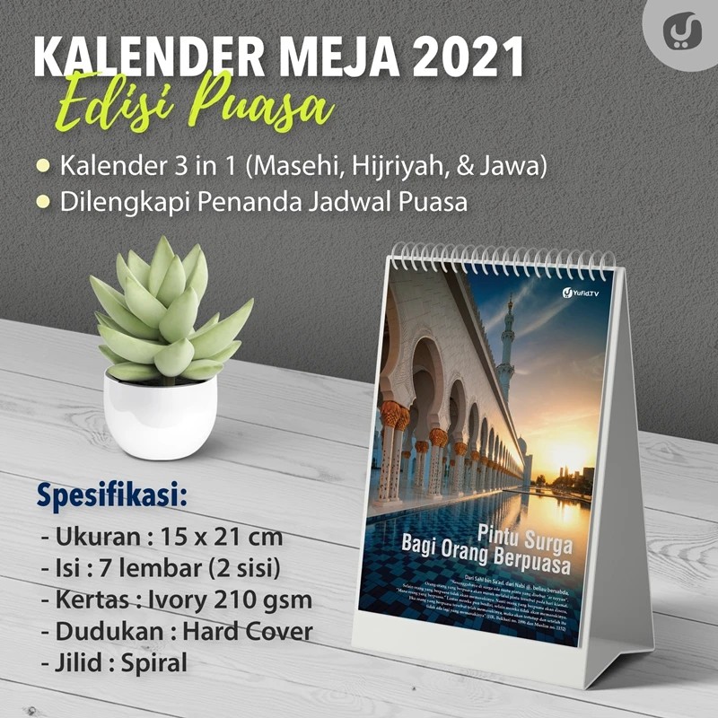 

(Ready Stock) Kalender Meja 2021 Edisi Puasa + Bonus - Asli Bergaransi - Yufid