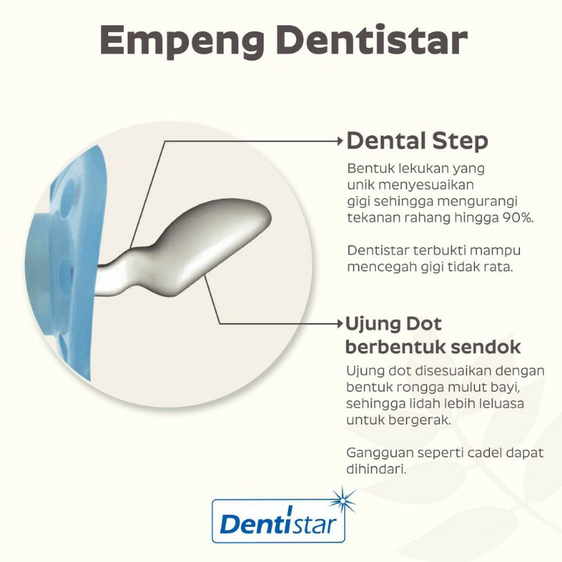 Empeng Dentistar Pacifier Size 0 (0-2 Bulan)