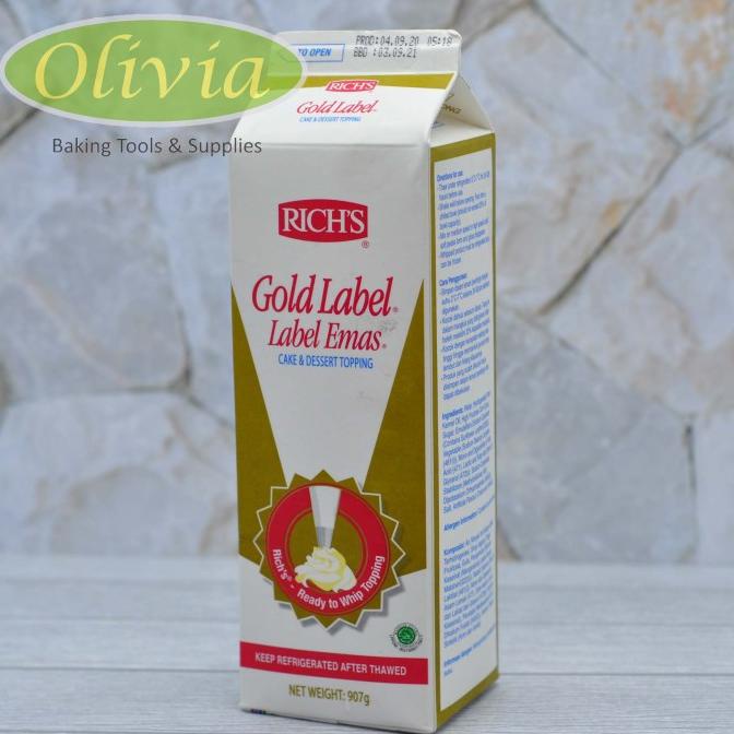 

(BISA COD) Whip / Whipping Cream Non Dairy / Nabati Richs Gold 907g READY STOCK