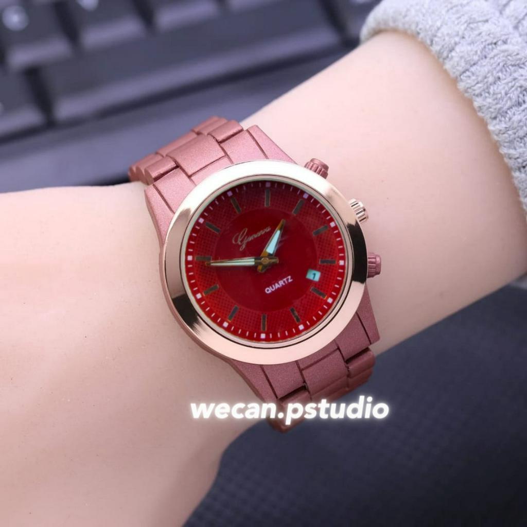 JAM TANGAN WANITA RANTAI TANGGAL AKTIF CHRONO OFF || JAM TANGAN FASHION CEWEK MURAH