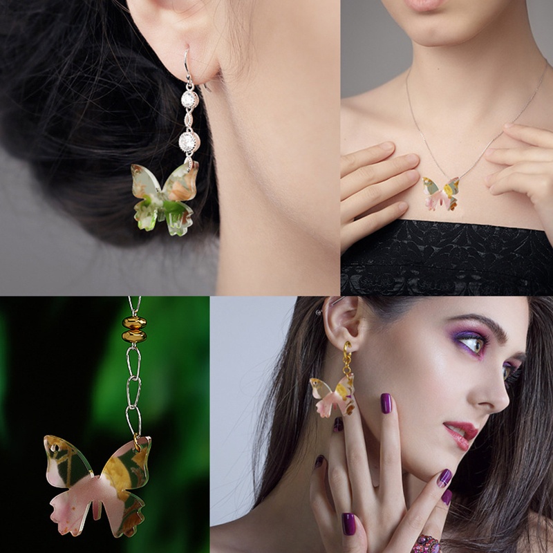 Siy Cetakan Silikon Kristal Epoxy Bentuk Kupu-Kupu / Huruf 12 Rasi Bintang Untuk Liontin / Anting Diy