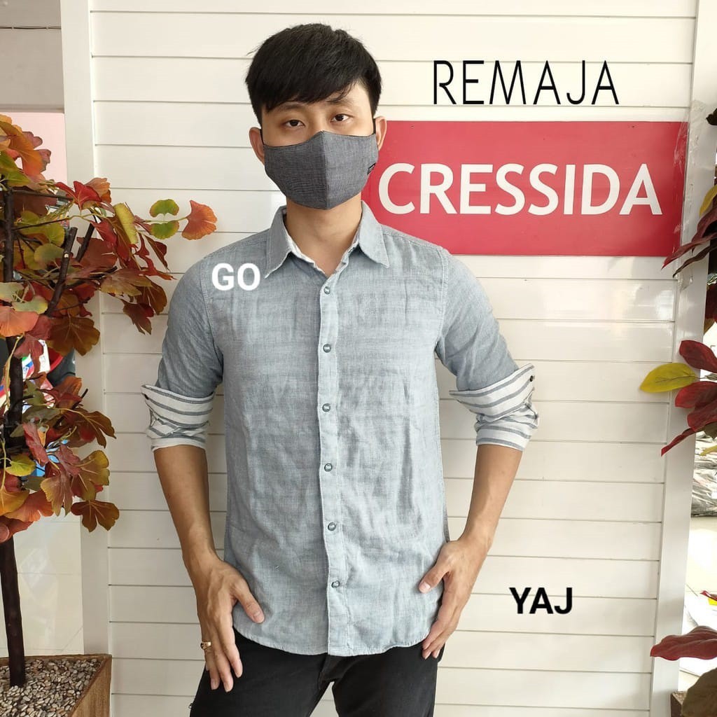 gos CRESSIDA KEMEJA YOUTH Hem ABG Formal Kemeja Lengan Panjang Remaja