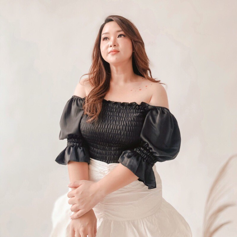 Baju Sabrina | Lolita Blouse | Baju Sabrina Wanita | Baju Sabrina Jumbo | Atasan Wanita Jumbo