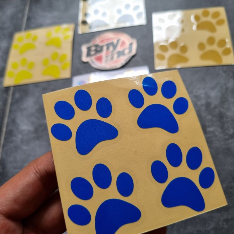 STICKER STIKER TELAPAK KAKI KUCING ANJING ISI 4 CUTTING