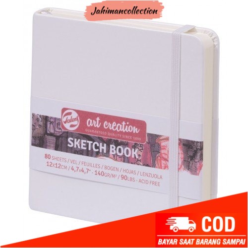 

✨ BISA COD ✨ Talens Art Creation Sketch Book 12x12 Hard Cover - White