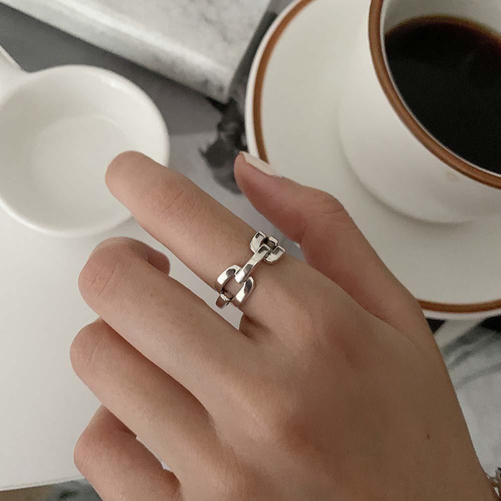 Mxbeauty Cincin Terbuka Hiphop Sederhana Wanita Berongga Gadis Korea Fashion Perhiasan