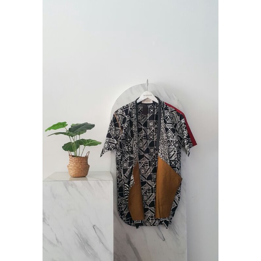 OLINE WORKROBE / 3/4 ORIGAMI BATIK OUTER OW BLACK / 100% ORIGINAL