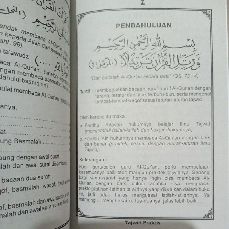 Buku TAJWID PRAKTIS Cara Cepat Belajar Mengaji / Pegangan Setiap Santri &amp; Ustadz