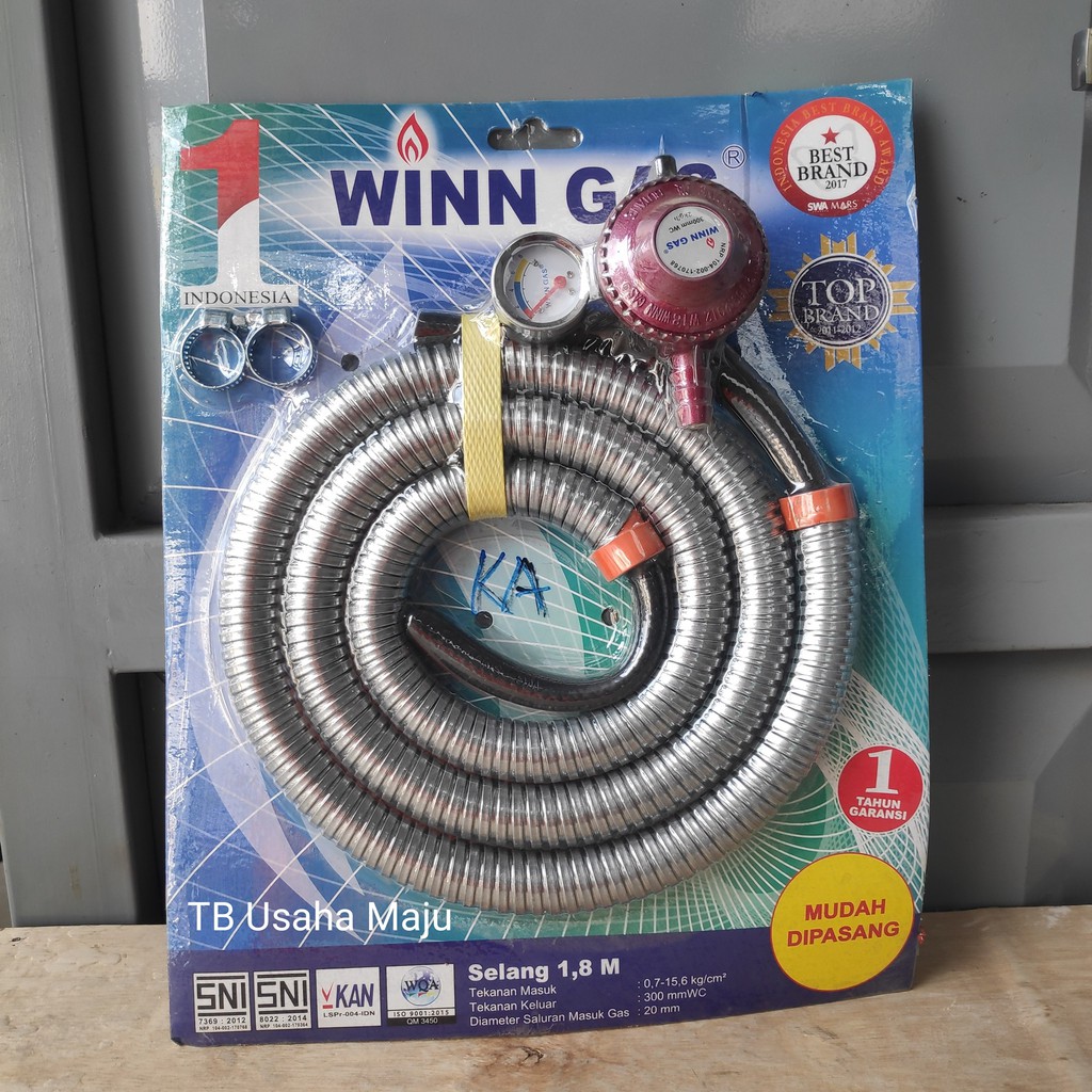 Selang Gas Kompor Komplit Regulator Winn Gas