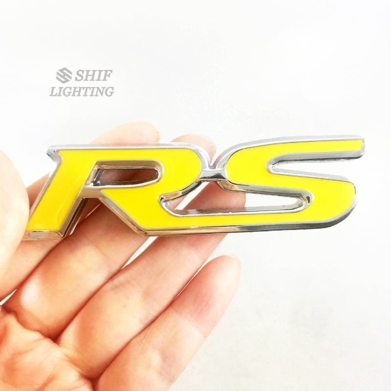 1 x  Metal RS Logo Car Auto Rear Trunk Side Emblem Badge Sticker Decal Replacement For Honda