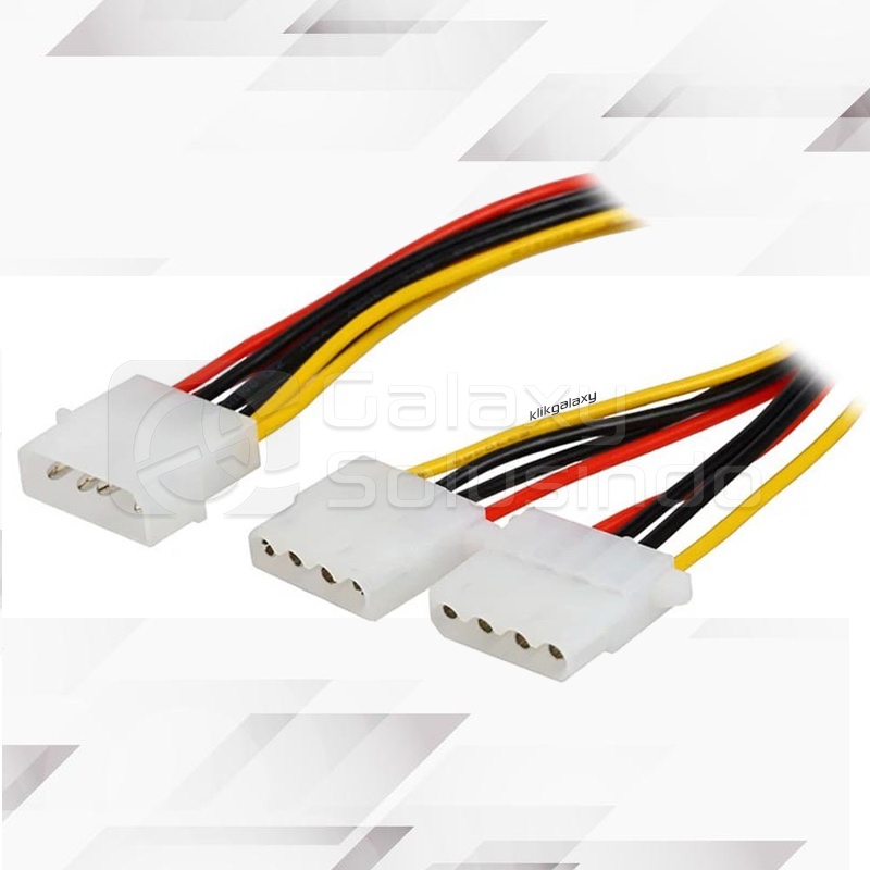 Kabel Converter Molex Male to 2 Molex Female 4 pin