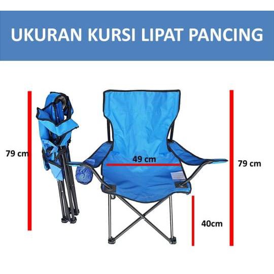 Folding Chair/Kursi Lipat pancing /Kursi Lipat Outdoor Portable /Kursi Gunung Bangku dengan Lengan