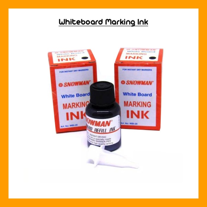 

Hari Ini Original Whiteboard Marking Refill Ink Tinta Isi Ulang Spidol Snowman Gilaa!!!