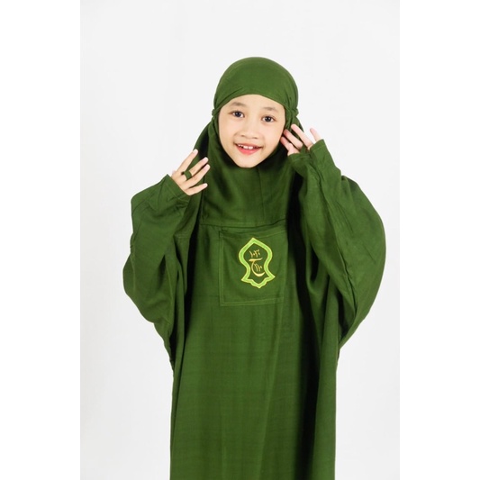 Mukena terusan anak terompah hadramaut jumbo polos traveling banyak warna Ukuran 5-10 tahun Mukenah Travel Terbaru