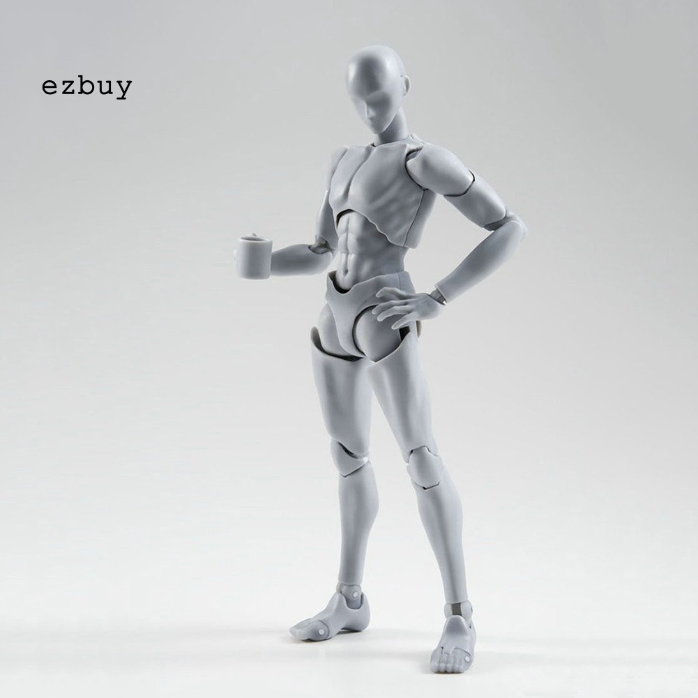 Ezbuy4 Diy Drawing Sketch Male Female Flexible Doll Action Figure Archetype Body Model Shopee Indonesia